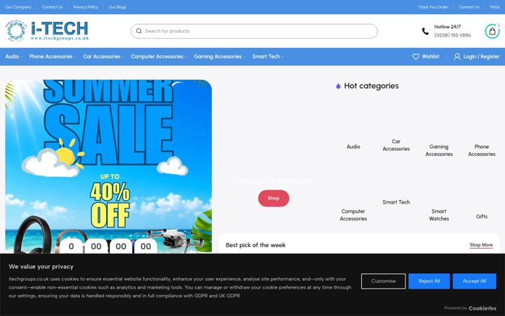 Screenshot of itechgroups.co.uk
