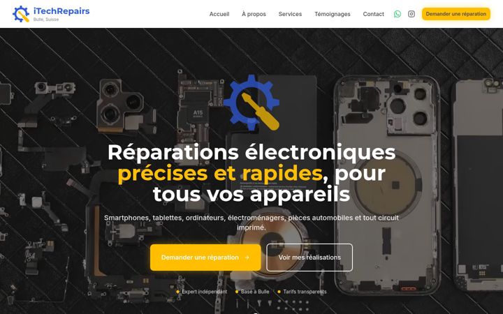 Screenshot of itechrepairs.ch