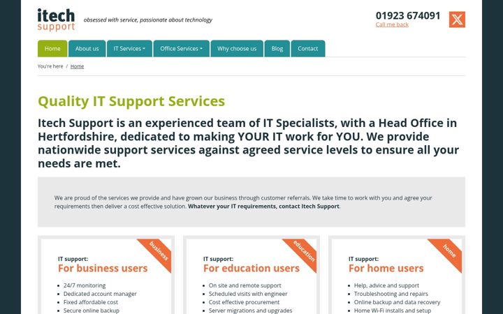 Screenshot of itechsupport.net