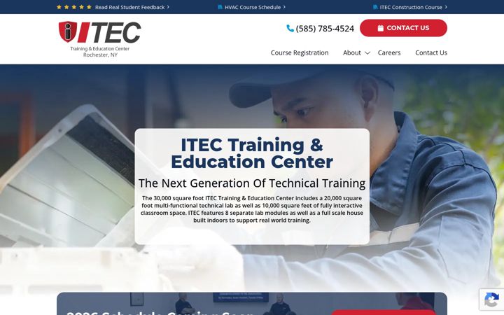 Screenshot of itectraining.com
