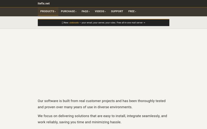 Screenshot of itefix.net