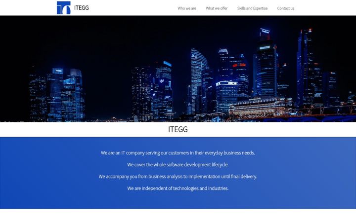 Screenshot of itegg.de