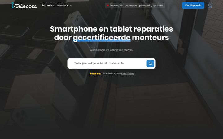 Screenshot of itelecom.nl