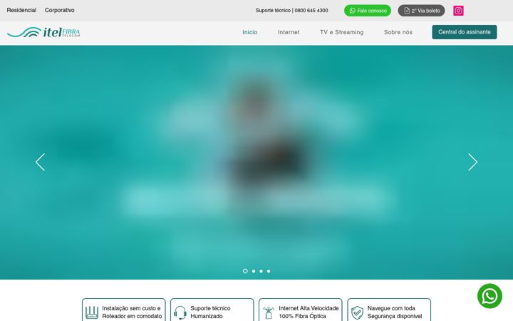 Screenshot of itelfibra.net.br