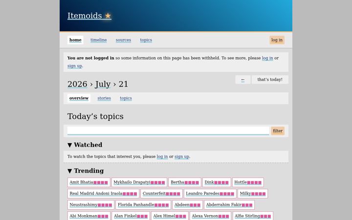 Screenshot of itemoids.com