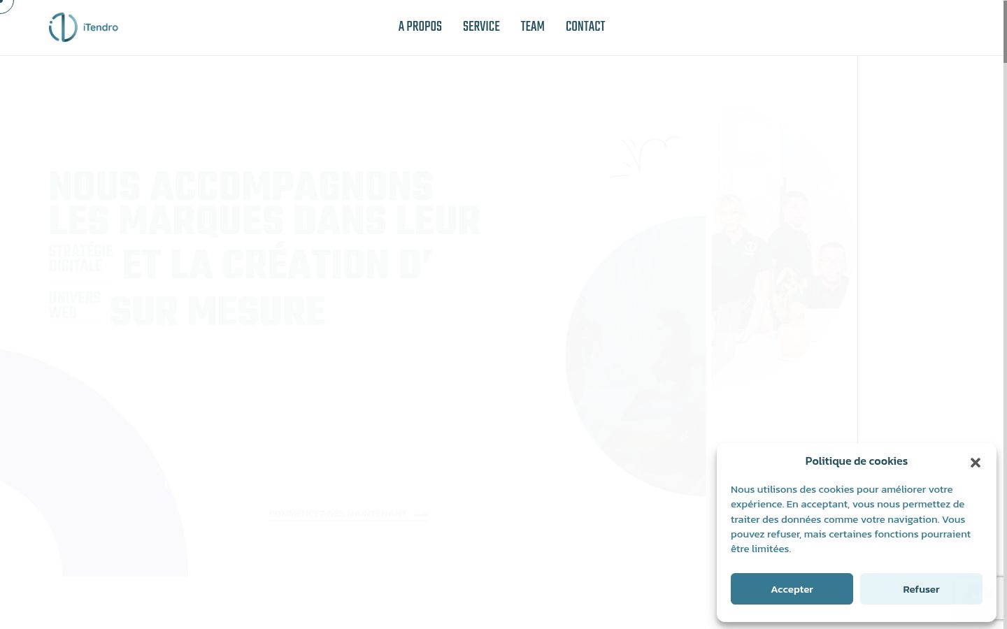 Screenshot del banner di consenso mostrato prima di qualsiasi interazione