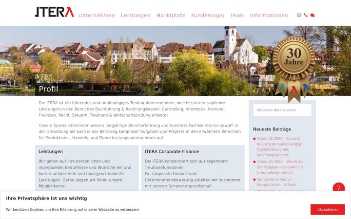 Screenshot of itera.ch