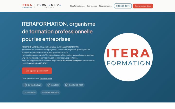 Screenshot of iteraformation.fr