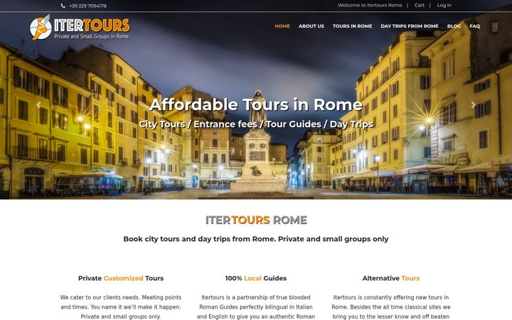 Screenshot of itertours.com