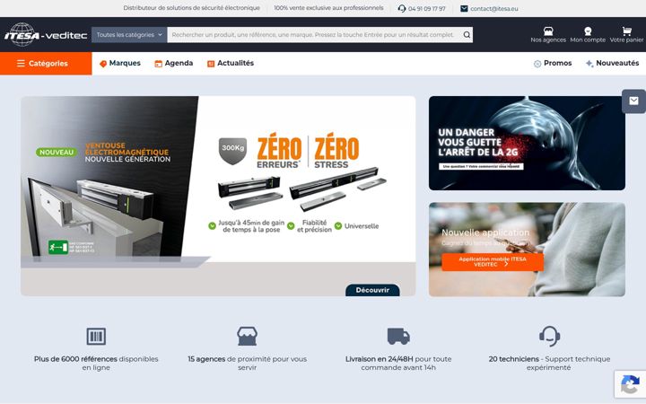 Screenshot of itesa-veditec.com