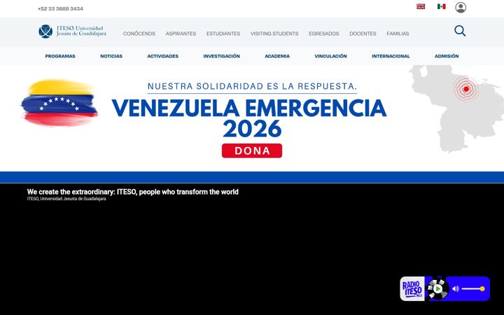 Screenshot von iteso.mx