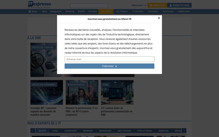 Screenshot of itespresso.fr