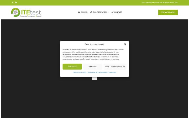 Screenshot of itetest.com