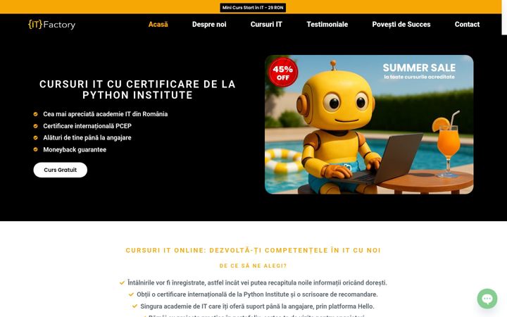 Skærmbillede af itfactory.ro