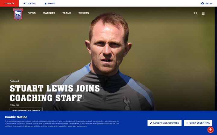 Screenshot von itfc.co.uk