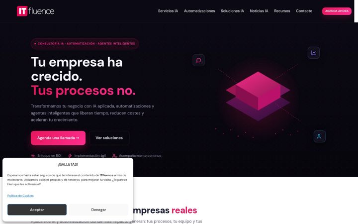 Screenshot of itfluence.com