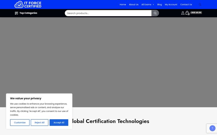 Screenshot of itforcecertified.com