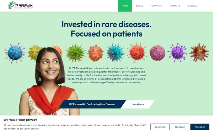 Screenshot of itfpharma.co.uk