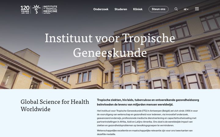 Screenshot of itg.be