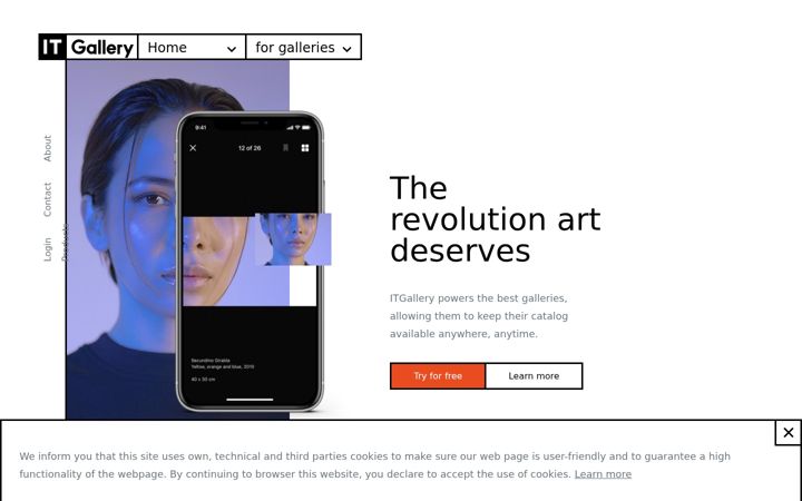 Screenshot of itgalleryapp.com