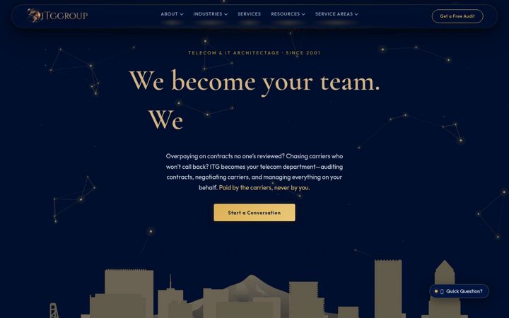 Screenshot of itggroup.com