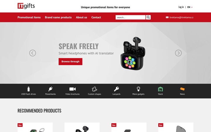 Screenshot of itgifts.eu