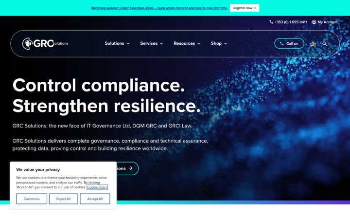 Screenshot of itgovernance.eu