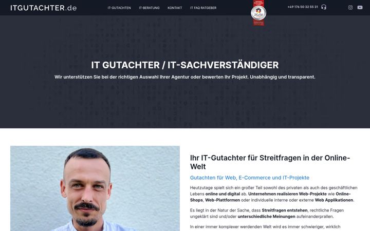 Screenshot of itgutachter.de