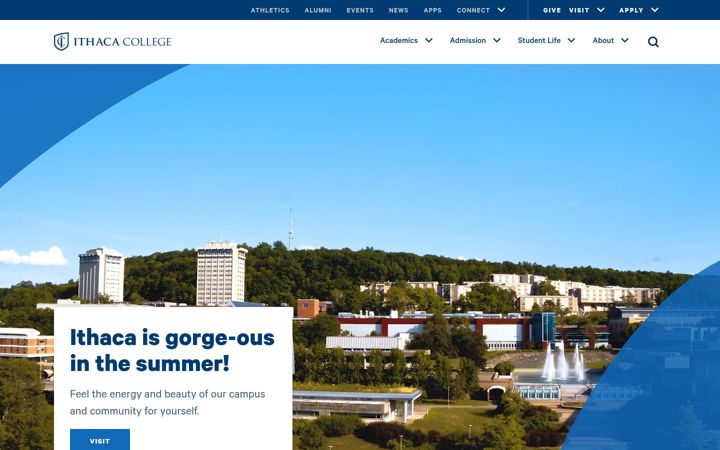 Skærmbillede af ithaca.edu