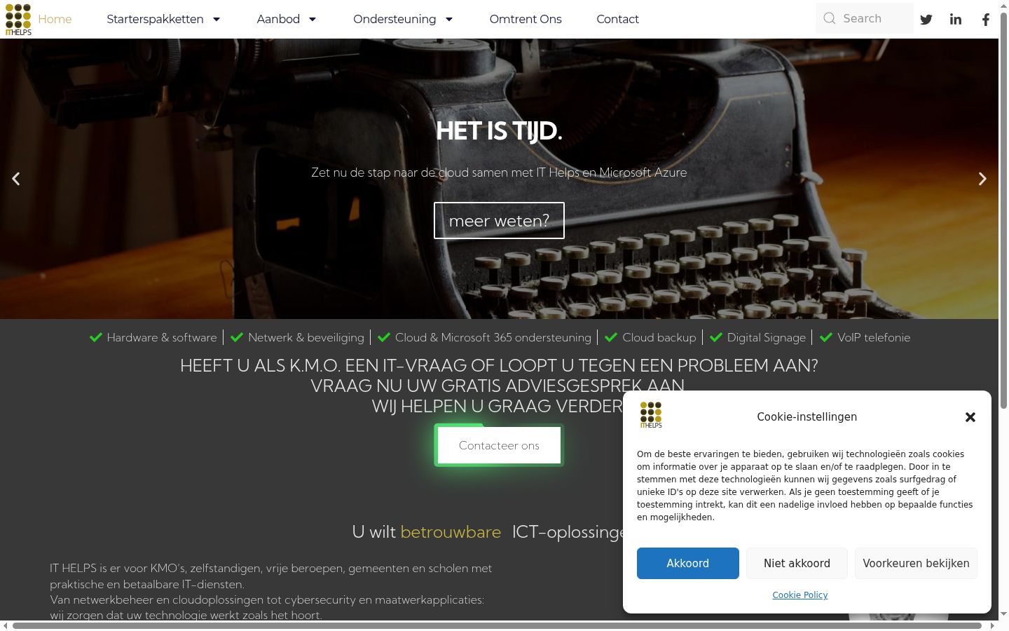 Képernyőkép a bármilyen interakció előtt megjelenő hozzájárulási bannerről