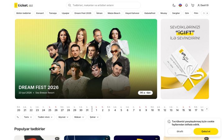 Screenshot of iticket.az