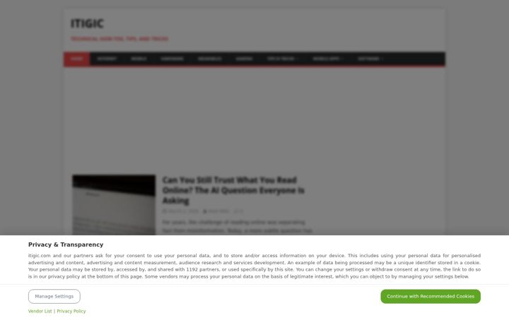 Screenshot of itigic.com