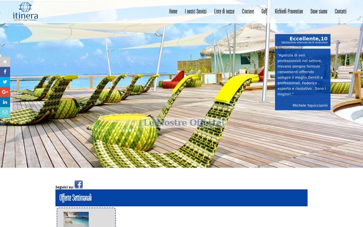 Screenshot of itinera-viaggi.it