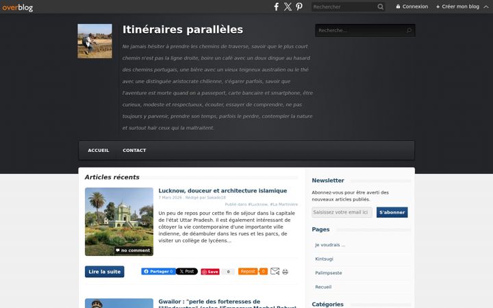 Screenshot of itineraires-paralleles.fr