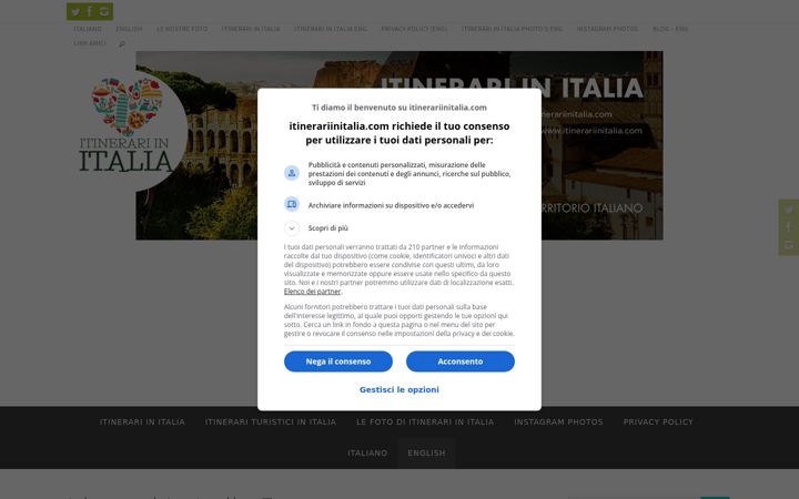 Screenshot of itinerariinitalia.com