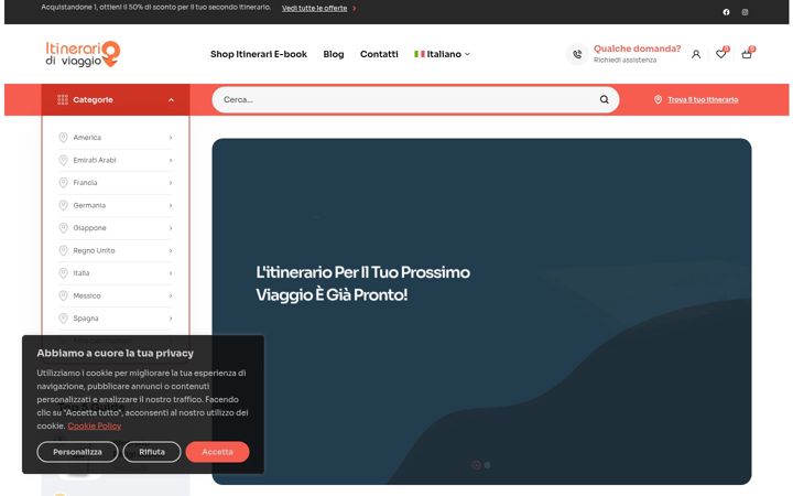 Screenshot of itinerariodiviaggio.eu