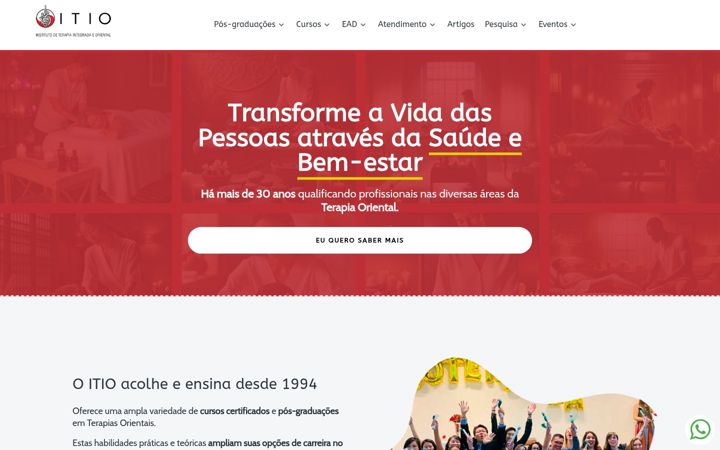 Screenshot of itiomassagem.com.br