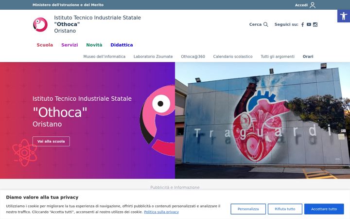 Screenshot of itisothoca.edu.it