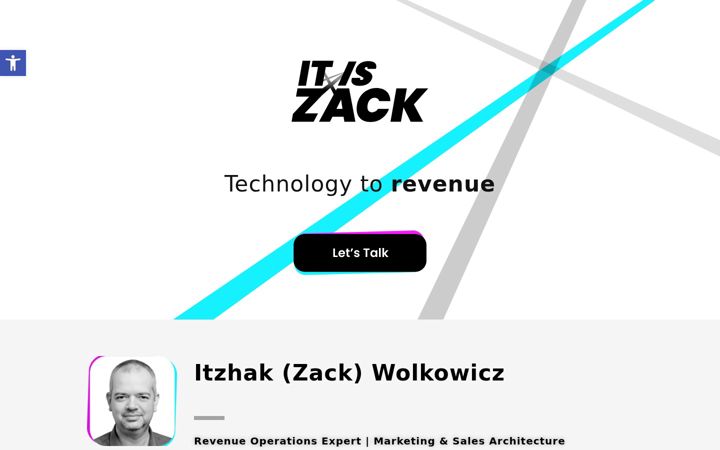 Screenshot of itiszack.com