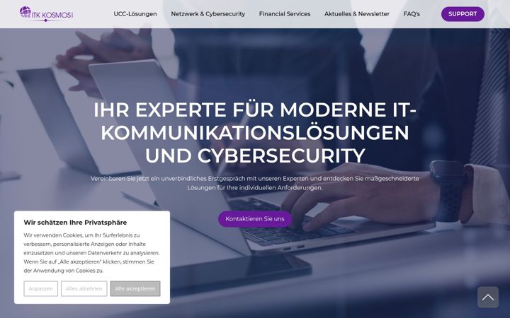 Screenshot of itk-kosmos.de