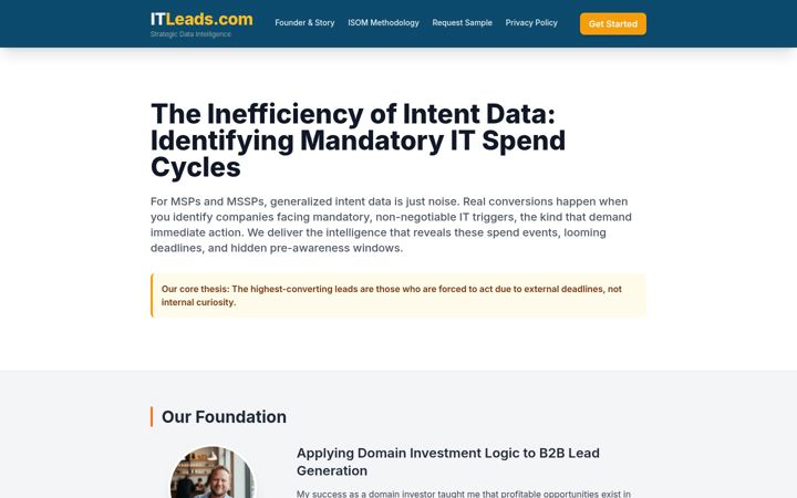 Screenshot of itleads.com