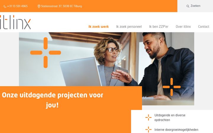 Captură de ecran a itlinx.nl