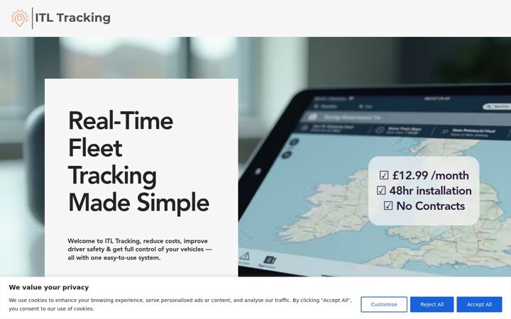 Screenshot of itltracking.co.uk