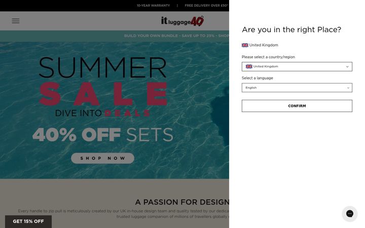 Screenshot of itluggage.com