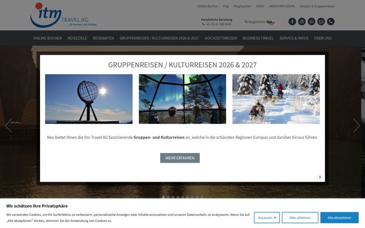 Screenshot of itm-travel.ch