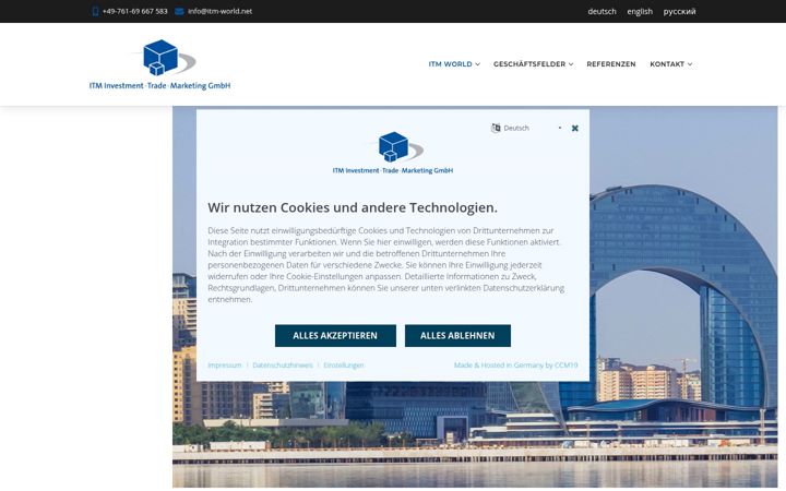 Screenshot of itm-world.net