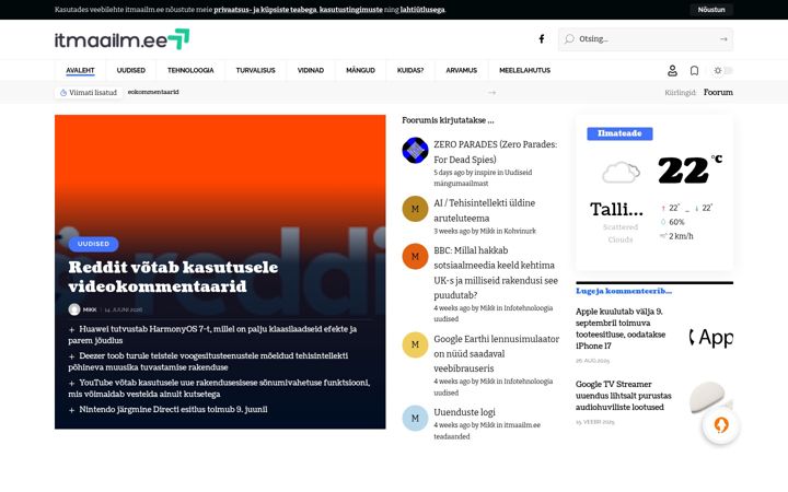 Ekraanipilt saidist itmaailm.ee