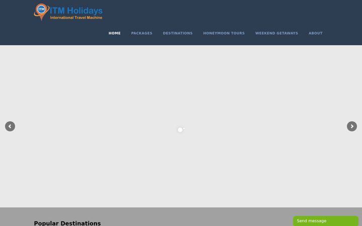 Screenshot of itmholidays.com