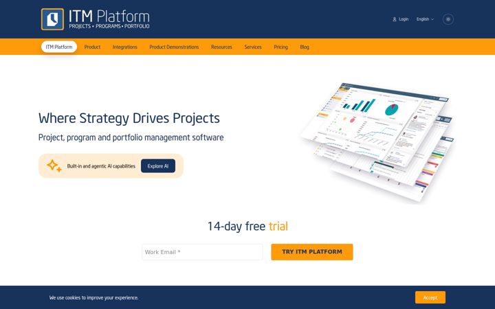 Screenshot of itmplatform.com
