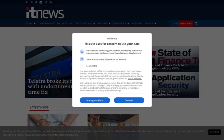 Snimka zaslona za itnews.com.au